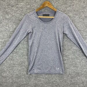 Under Armour Shirt Women's XS Gray Heat gear Long Sleeve Fitted